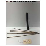 Antique African 16.5 Inch Quiver with 5 Metal Pointed Arrows 24 Inches Long