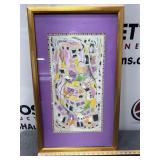 Abstract Acrylic Painting by Vint Blackburn - Signed - Framed & Matted - 18” x 30”