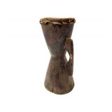 Hand Carved Wood Gogo Drum from Tanzania 16.5 Inches Tall