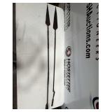 (2) African Tribal Spears - One has a Bronze Bell - Broken One has a Bronze Pry Bar - Approx. 70" Long Each