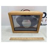 Wooden Shadow Box - Figure of Shadowy Man & 2 Birds - 11" x 9"