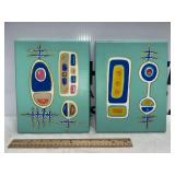 (2) "Interaction #6" & "Interaction #7" - Acrylic/Mixed Media on Canvas - 8" x 10"