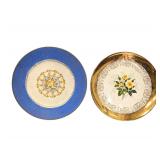 2 - Gold Guilded Dinner Plates - 10.5” Diameter