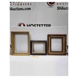 3 - Wooden Picture Frames- 15” X 20” - 12” Xx15” - 15”.5” X 18”