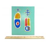 "Modern #1" Interaction Series - Mixed Media on Canvas - 8" x 10"