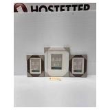 3 - Wooden Glass Picture Frames 5” X 7” X 8” X 10”
