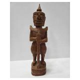 Teak Wood Carved Rakshasa Statue - 21” H.