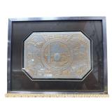 Commemorative Plate from 1939 Worlds Fair - by Brewer & Sons, Chicago - Framed & Matted - 15” Width