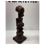 17 Inch Tall Hand Carved Male Figure from the Baule of Cote d