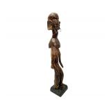 A 23 IncTall Sculpture of a Baule Female Figure from the Ivory Coast Spiritual Significance Mumuye Nigera