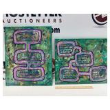 (2) "Organic Verses #6" & "Organic Verses #2" - Mixed Media on Canvas - 16" x 20"