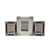 3 - Wooden Glass Picture Frames 5” X 7” X 8” X 10”