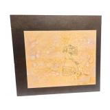 "Unknown Title" - Mixed Media on Wood Board - 24" x 22"