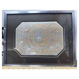 Commemorative Plate from 1939 Worlds Fair - by Brewer & Sons, Chicago - Framed & Matted - 15” Width