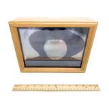 Wooden Shadow Box - Figure of Shadowy Man & 2 Birds - 11" x 9"