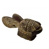 Bakino Faso , Bobo Mali Hyena Zoomorphic Wooden Mask 17 Inches Tall