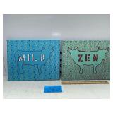 (2) "Milk" & "Zen" - Acrylic on Canvas - 11" x 14"