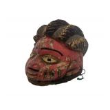 Wooden 7 Inch Tall Helmet Mask of the Yoruba Gelede People from Nigeria 1250