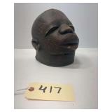 Wooden 7.5 Inch Tall Makonde Lipiko Helmet Mask of the Makondo People of Tanzania