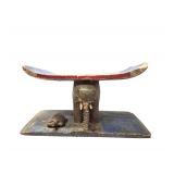 Carved Wooden Elephant & Turtle Bench - 26” L. X 12” H. X 12”D.