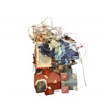 Two Plastic Totes And A Box Of Christmas Holiday Houses And Buildings