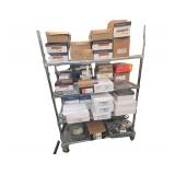 Industrial Rolling Cart 72x48x24" Contents Included Various Paper Products- Hardware
