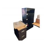 Vintage Paper Cutter 25” Square- Steel File Cabinet 18” L. X 31” D. X 26” H. - Steel File Cabinet 65” H. X 18” D. X 36” W.