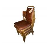 4 Steel/Uhpolsterd Chairs