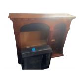 Wooden Mantle with Electric Fire Place 49.5x12.5x42 Inches