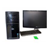 HP Computer, Monitor, Keyboard, Mouse,  5 