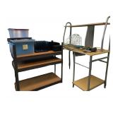 Computer Table, Multiple varieties of Paper Trays, 2 Metal Rulers, 3