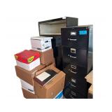 2 - Steel File Cabinets 5’ H. X 18” W. X 29” D. - 36” L. X 18” D. X 65” H.