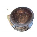 Vintage Copper Strainer- Decorative Plate