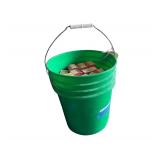 12x14.5 Inch Bucket Full of Boxes of Brads Various Sizes