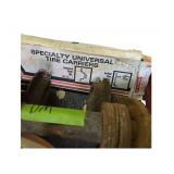 Vintage Fuel Can, Specialty Universal Tire Carrier