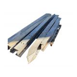 Steel Guard Rail (9) 14’ Sections - (1) Convex Piece - 6’ 3” Post Spacing - Including (3) Pallets of 7’ Beam Posts (30 +\- Beams) - (2) Wrap Ends