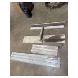 Cement Finishing Lot of Bull Floats and More - 8 Magnesium Extra Lite Threaded Extension Poles - 3 Screeds: 10’ , 6’ & 5’ - 3 Misc. Floats - Finishing Broom