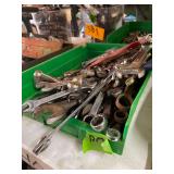 8x12x4 Inch Plastic Container of Wrenches Numerous Sizes