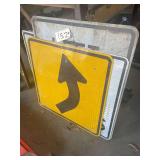 6 Road Signs of Varying Sizes and Wordage from 36 to 30 Inches to 24 By 28 Inches