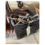 Milk Crate Full of C Clamps