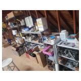 Contents on Shelves - Straps - Toilet Tank Levers - Paint Brushes - All Purpose Cement - Expansion Tanks and Various Hardware