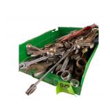 8x12x4 Inch Plastic Container of Wrenches Numerous Sizes