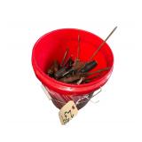 Bucket Full Of Screw Drivers
