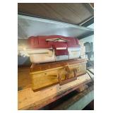 Pair of Tackle Boxes (empty) & 2 Fishing Poles w Reels