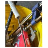 Bucket Of Assorted Clamps