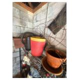 Shelf and Contents - Lawn and Garden Product - Planters - Ortho Home Defense - Insecticide Lawn Granules - Creosote - Plant Fertilizer - And More