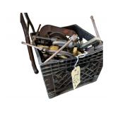 Milk Crate Full of C Clamps