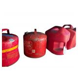 4 Gas Cans - 2 Metal - 2 Plastic