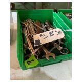 8x12x4 Inch Plastic Container of Wrenches Numerous Sizes