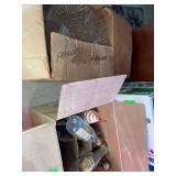 2 Vintage Heinz ketchup Bottles, a Nand Blown Castor Oil Bottle and a Punch Bowl